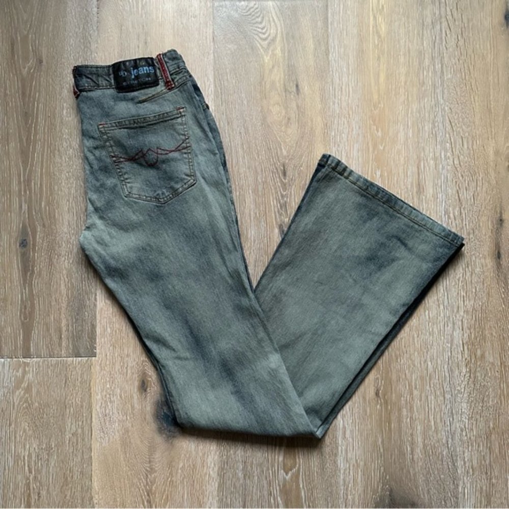 Vintage 90's UB Jeans Low Rise Stretch Denim Flare Jeans - Size 29 - Picture 3 of 11